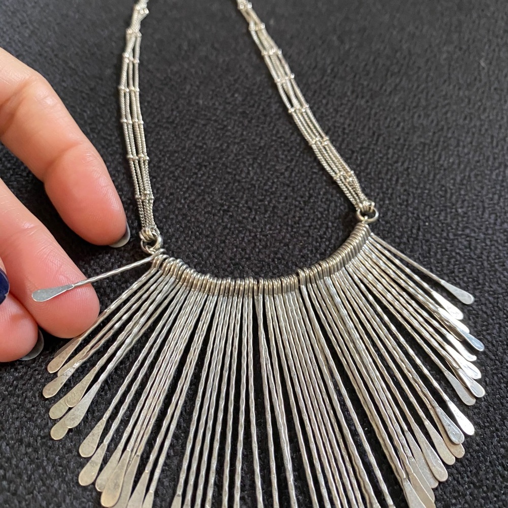 Vintage Adjustable Silver Necklace #Statement - Picture 3 of 6